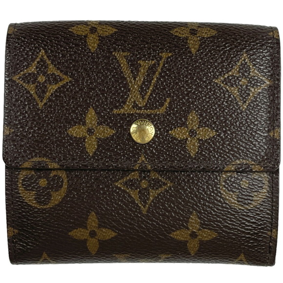 Louis Vuitton Carte Bi Porte Brown Wallet Tri Monogram Monnaie - Picture 1 of 6